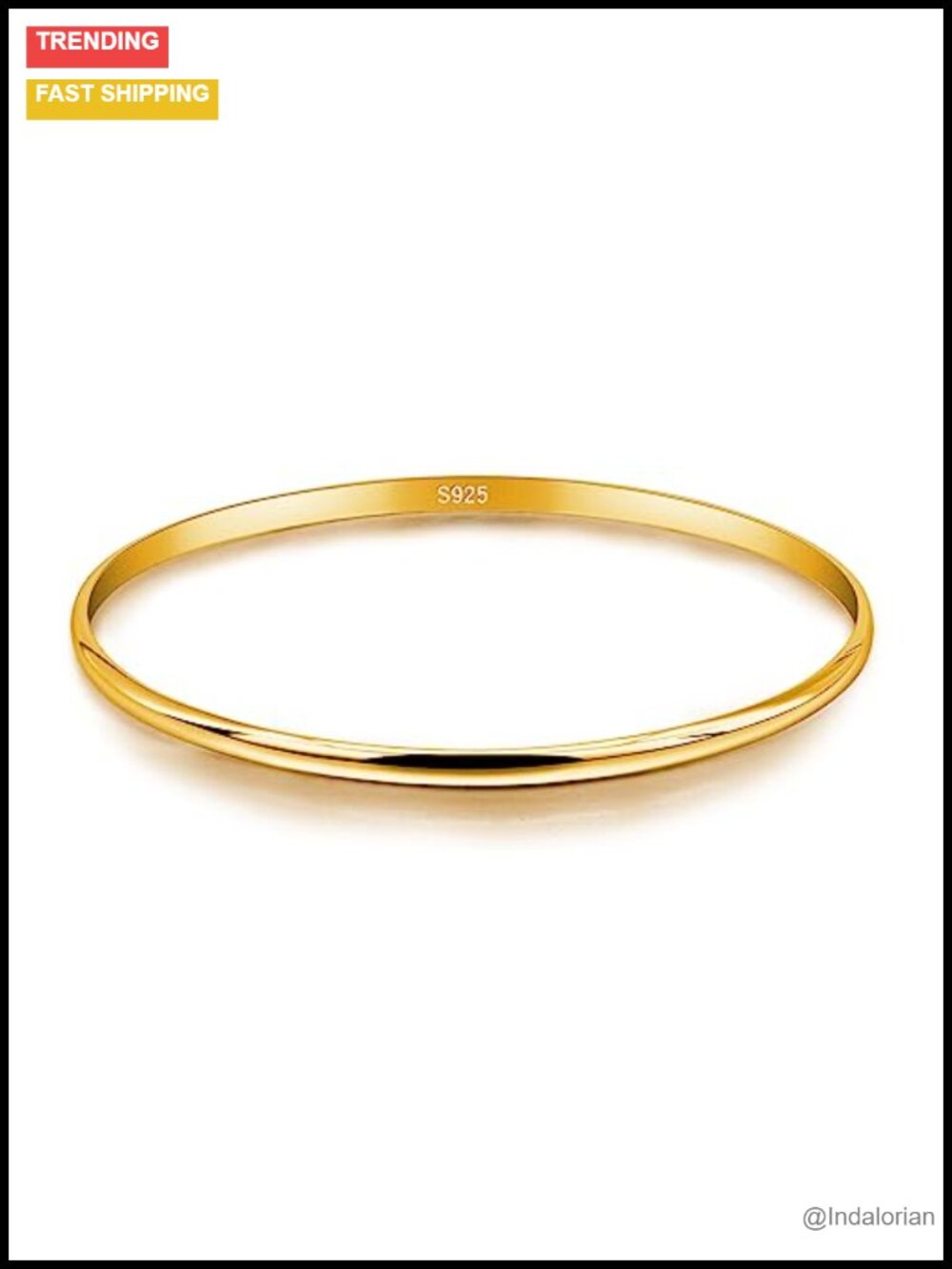 925 Sterling Silver Stackable Bangle Bracelet Minimalist Women's Jewelry